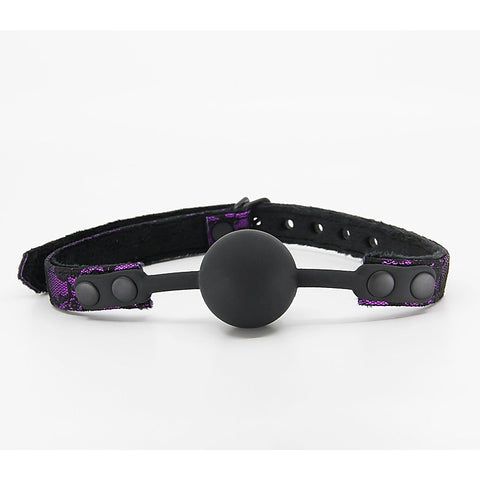 Satin & Lace Silicone Ball Gag by Berlin Baby