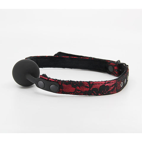 Satin & Lace Silicone Ball Gag by Berlin Baby