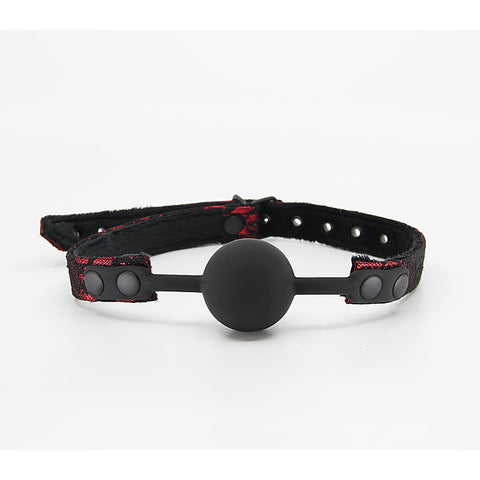 Satin & Lace Silicone Ball Gag by Berlin Baby