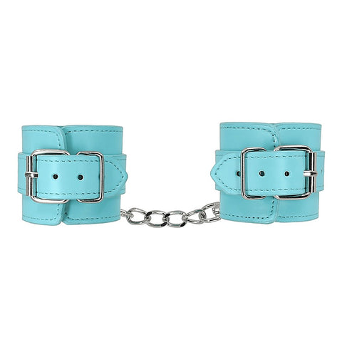 Turquoise Blue Faux Leather Wrist Cuffs by Berlin Baby