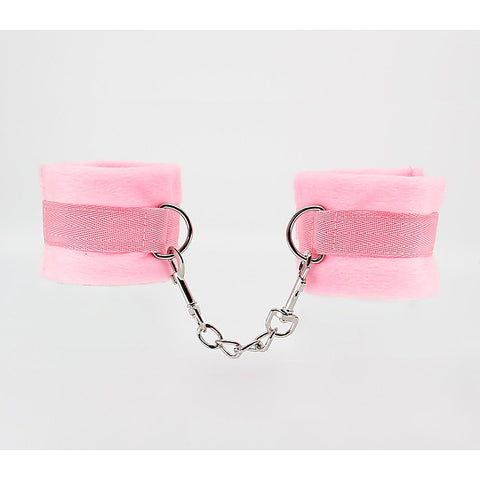 Plush Bondage Cuffs With Webbing Hook by Berlin Baby