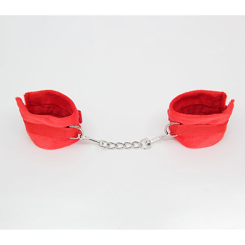 Plush Bondage Cuffs With Webbing Hook by Berlin Baby