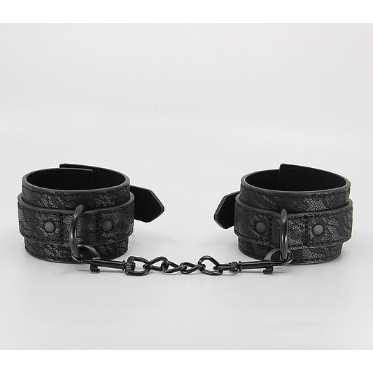 Black Lace Printed Wrist Restraints by Berlin Baby