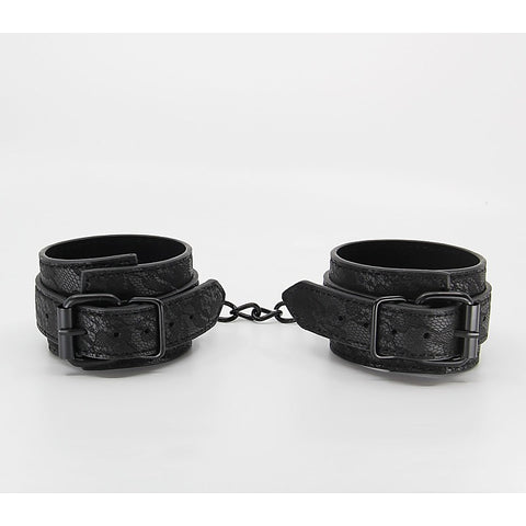 Black Lace Printed Wrist Restraints by Berlin Baby