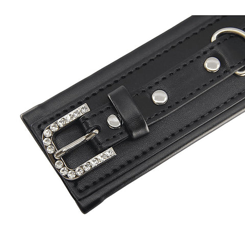 Diamante Buckle Bondage Wrist Cuffs by Berlin Baby