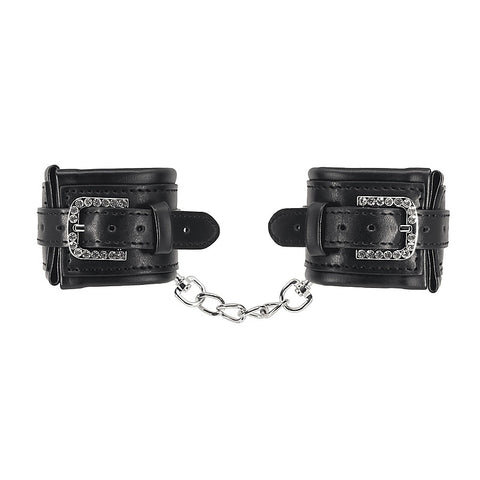 Diamante Buckle Bondage Wrist Cuffs by Berlin Baby