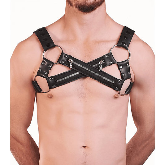 Cross Front Neoprene Body Brace by Love In Leather