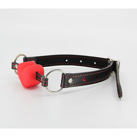Faux Leather Solid Heart Gag by Berlin Baby