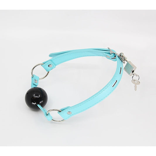 Turquoise Faux Leather BDSM Gag by Berlin Baby