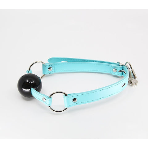 Turquoise Faux Leather BDSM Gag by Berlin Baby