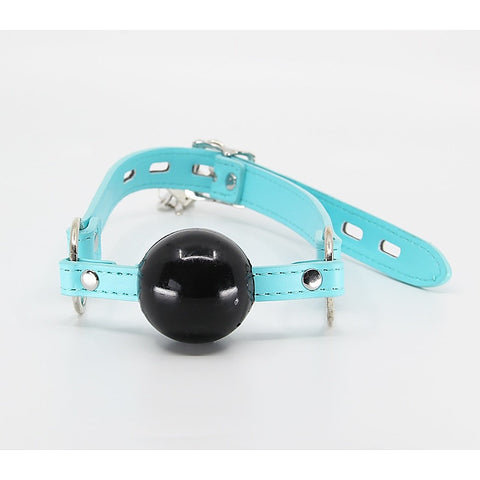Turquoise Faux Leather BDSM Gag by Berlin Baby