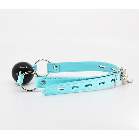 Turquoise Faux Leather BDSM Gag by Berlin Baby