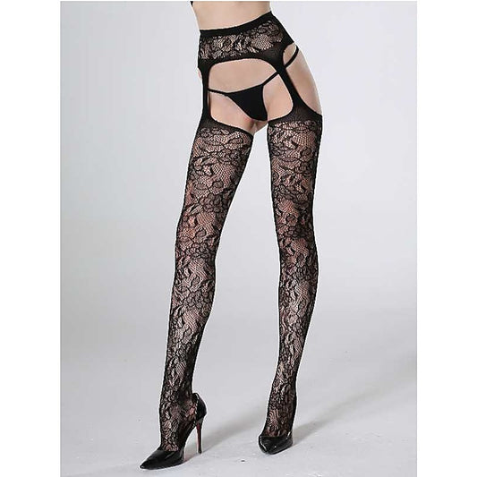Cindy Love Fishnet Thigh High Stockings with Garter