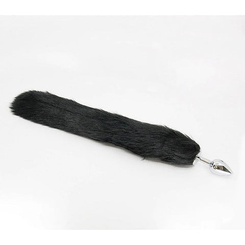 Aluminium Alloy Faux Fur Butt Plug Small by Love In Leather