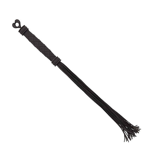 Black BDSM Play Silicone Flogger by Love In Leather