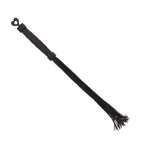 Black BDSM Play Silicone Flogger by Love In Leather
