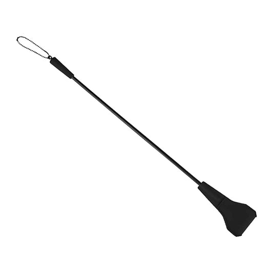 Black Riding Crop With Silicone Tab by Love In Leather