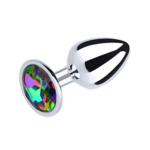 Round Gem Metal Anal Plug by Love In Leather