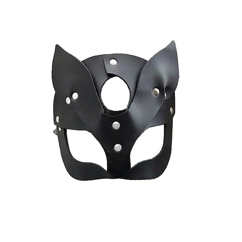 Cat Ears Half Face Leather Mask by Love In Leather