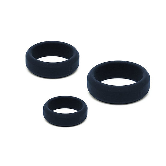 Bevelled Fat Boy Cock Ring 3 Pack by Love In Leather