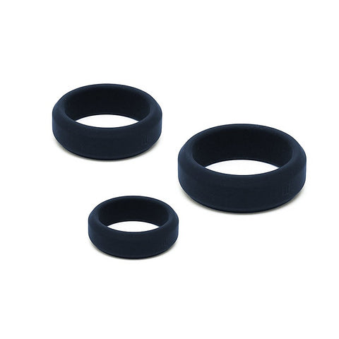 Bevelled Fat Boy Cock Ring 3 Pack by Love In Leather