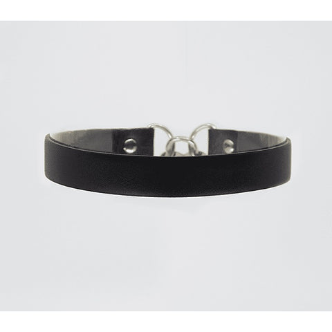 Heart Padlock Faux Leather Choker by Love In Leather