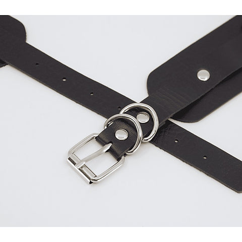 Heart Embellishment Faux Leather Collar by Love In Leather
