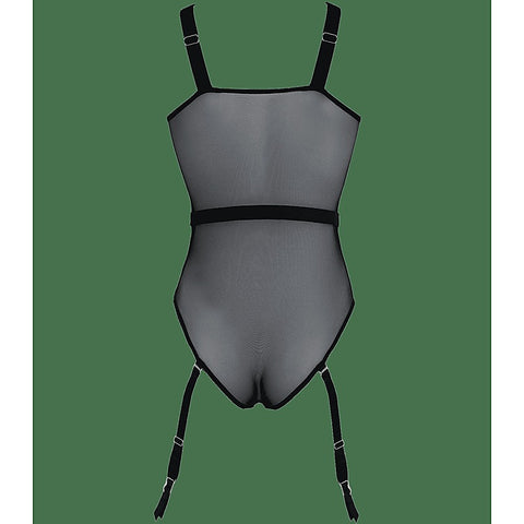 Black Mesh One Piece Women's Fetish Teddy by Muse