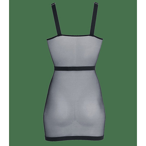 Elastic Banding Black Mesh Women's Dress by Muse