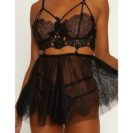 Floaty Women's Babydoll Silhouette Black by Muse
