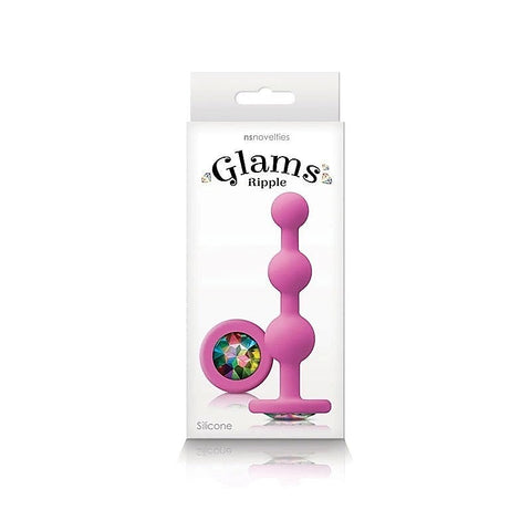Glams Ripple Rainbow Gem Butt Plug by NS Novelties