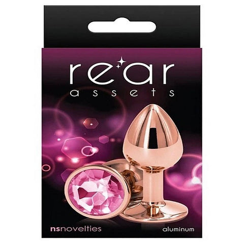 Rear Assets Rose Gold Small Butt Plug by NS Novelties