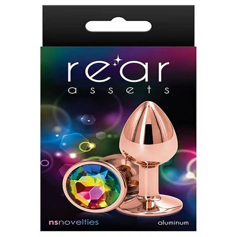 Rear Assets Rose Gold Small Butt Plug by NS Novelties