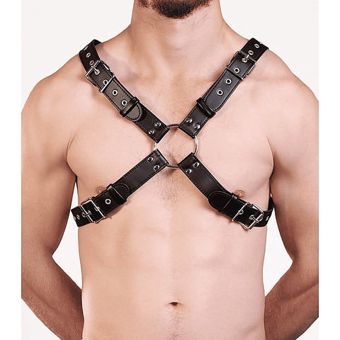 PU Leather Half Body Bondage Brace by Berlin Baby