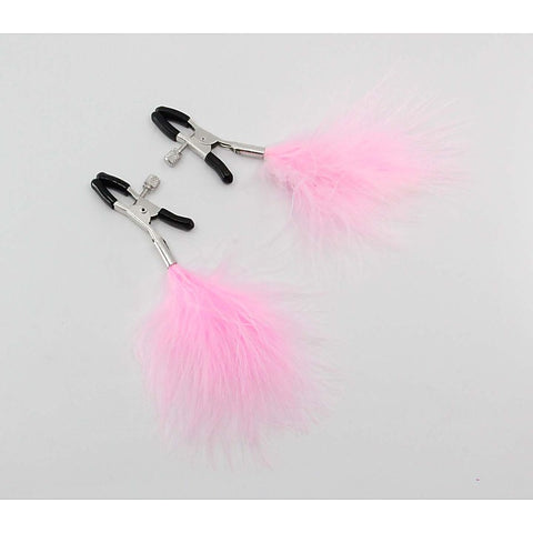 Feather Nipple Clamps by Love In Leather