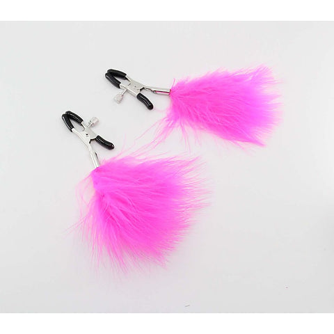 Feather Nipple Clamps by Love In Leather