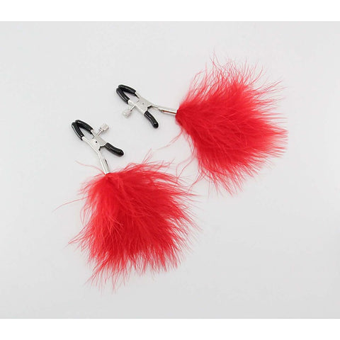 Feather Nipple Clamps by Love In Leather