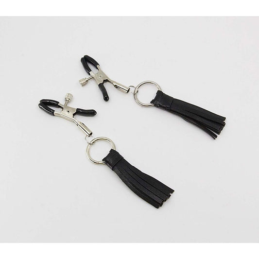 Leather Tassel Nipple Clamps by Love In Leather