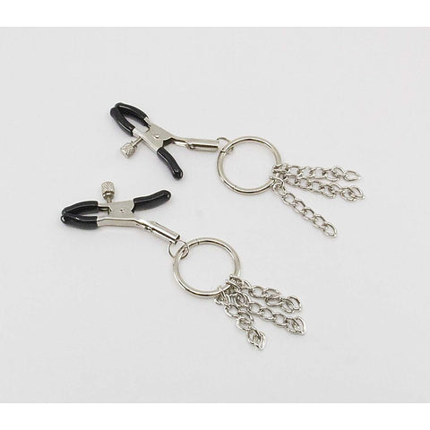 Chain Tassel Women's Nipple Clamps by Love In Leather