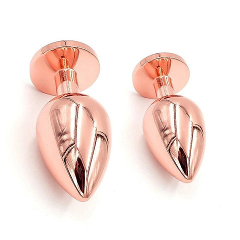 Rear Assets Rose Gold Heart Butt Plug Medium by NS Novelties