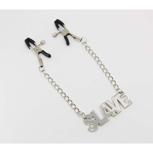 SLAVE Words Women's Nipple Clamps by Love In Leather