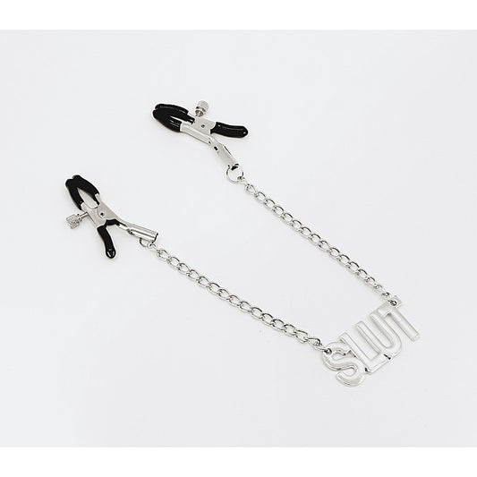 SLUT Written Women's Nipple Clamp by Love In Leather