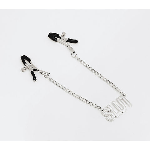 SLUT Written Women's Nipple Clamp by Love In Leather