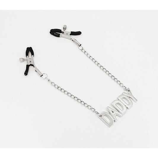 DADDY Written Nipple Clamps by Love In Leather