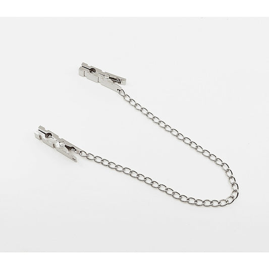 Peg Nipple Clamps With Chain Join by Love In Leather