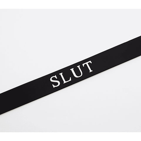 BDSM Play Silicone SLUT Collar by Love In Leather
