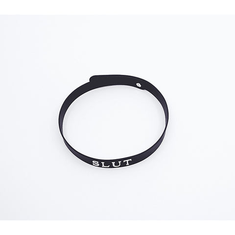 BDSM Play Silicone SLUT Collar by Love In Leather