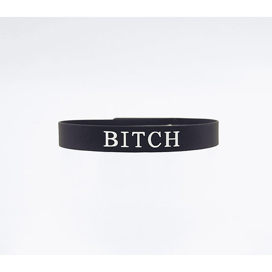 Fetish Play Silicone BITCH Collar by Love In Leather