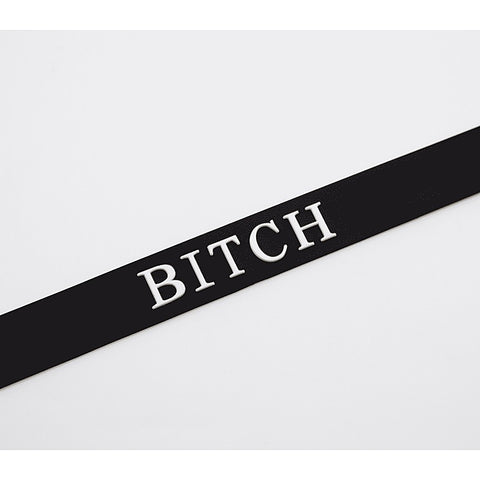 Fetish Play Silicone BITCH Collar by Love In Leather