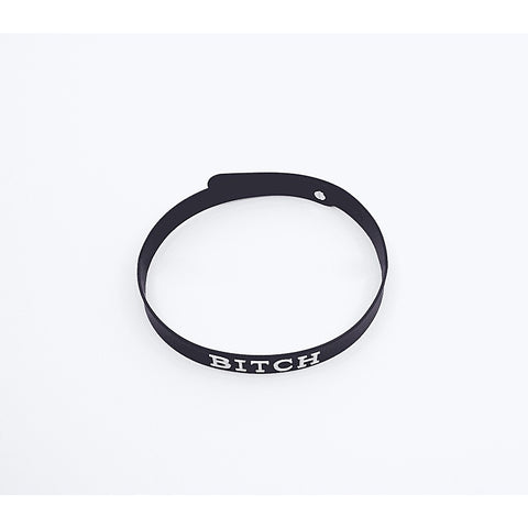 Fetish Play Silicone BITCH Collar by Love In Leather